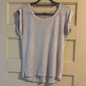 Women's Cream Crochet-Back Scoop Neck Tank Top